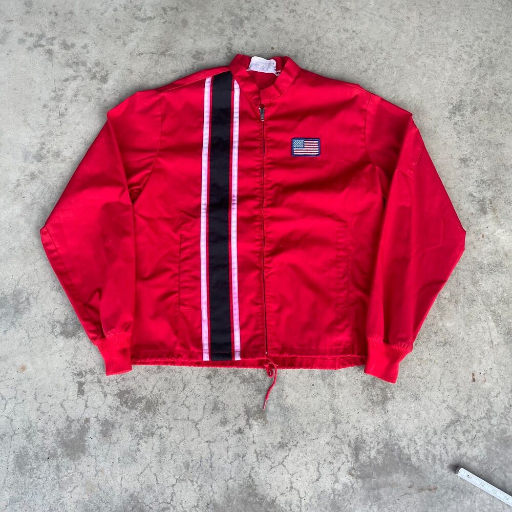 Vintage Al Kaly Legion of Honor Red Satin Racing style Jacket 🇺🇸